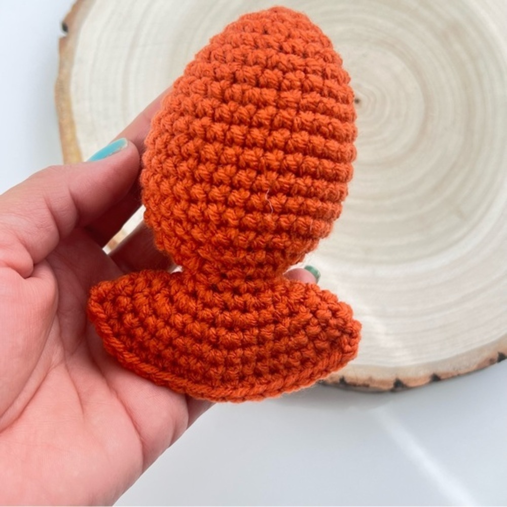 Cat Toy Handmade Catnip Orange Fish Cat Crochet Toy